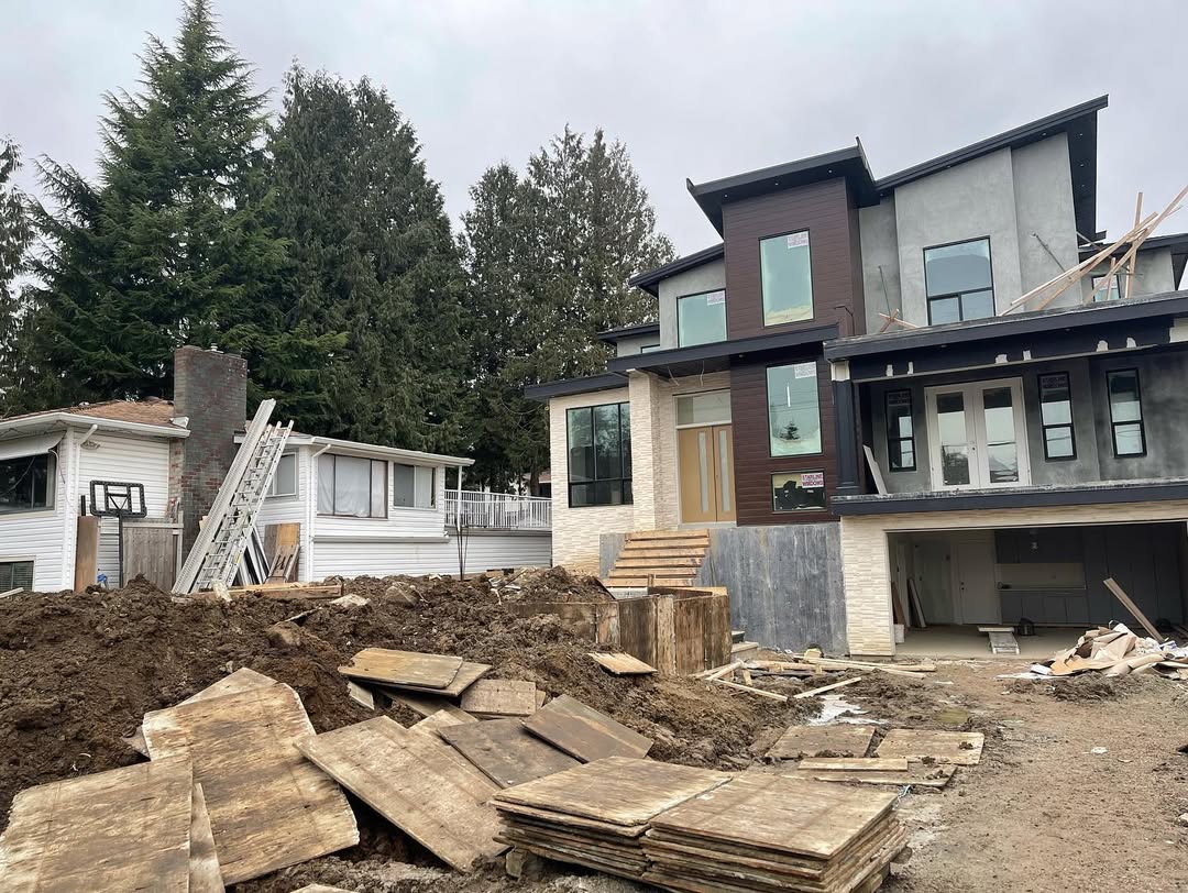 Natural stone steps and staircase built by JDSL Services in South Surrey, BC