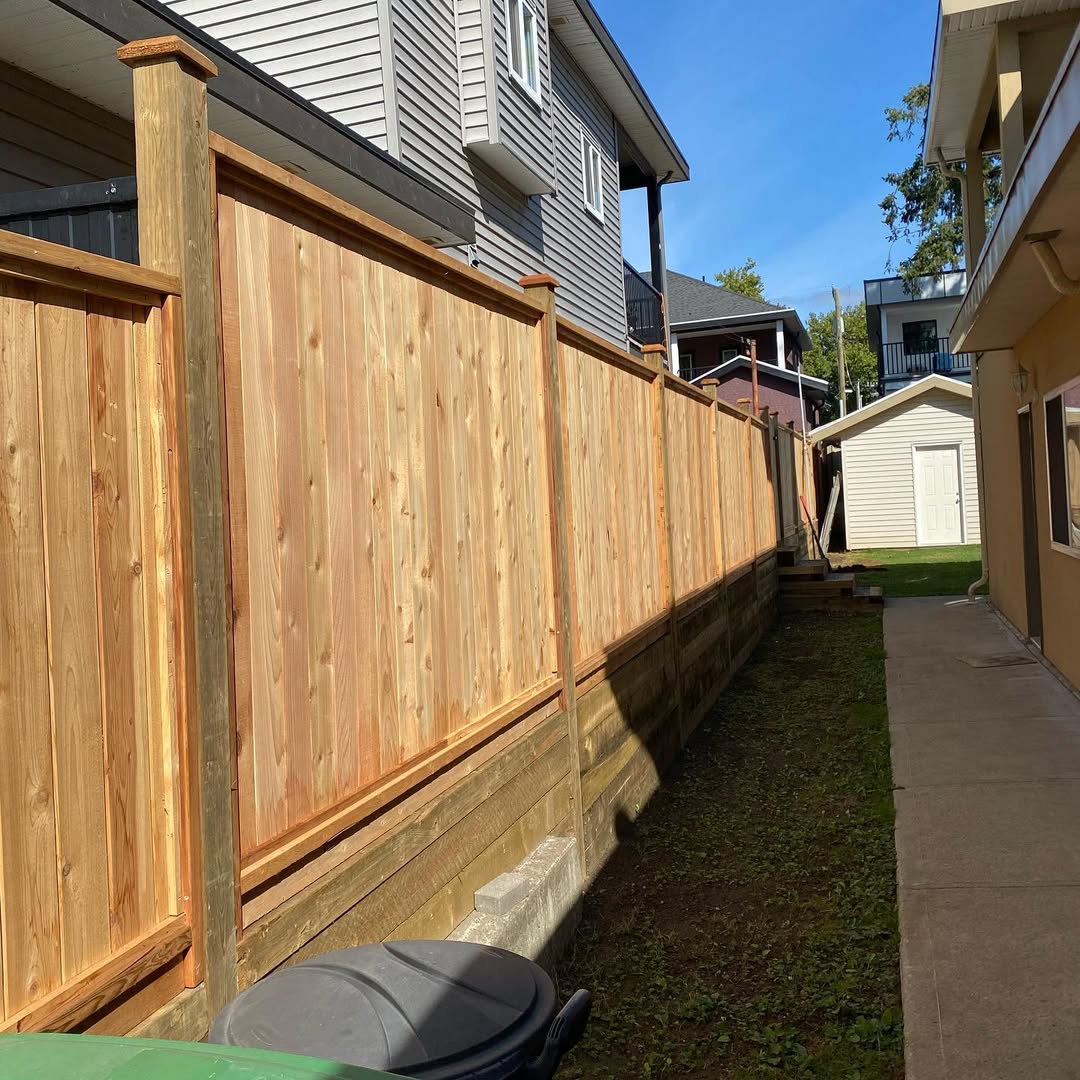 Wood fence installation by JDSL Services in the Lower Mainland, BC