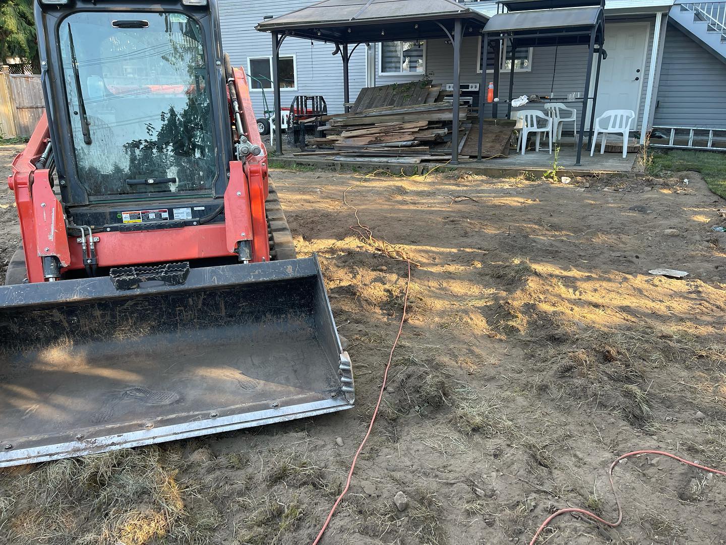 Skid steer excavation and site grading by JDSL Services in Surrey, BC